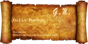 Gulis Martos névjegykártya